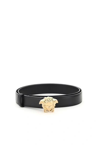 Shop Versace Palazzo Belt In Black,gold