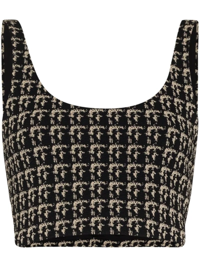 Shop The Upside Lana Jacquard Top In Schwarz