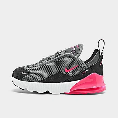 Shop Nike Girls' Toddler Air Max 270 Casual Shoes In Smoke Grey/hyper Pink/black/white