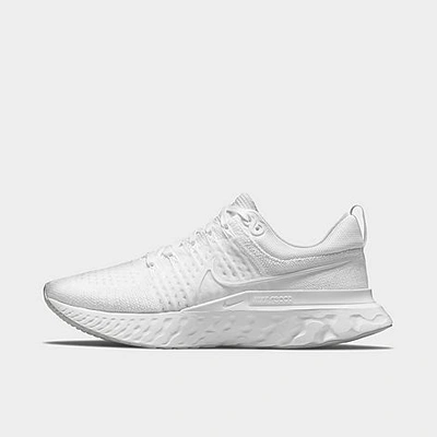Shop Nike Men's React Infinity Run Flyknit 2 Running Shoes In White/white/pure Platinum
