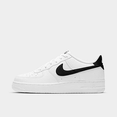 Shop Nike Big Kids' Air Force 1 Low Casual Shoes In Black/white