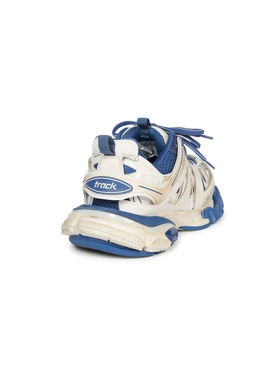 Shop Balenciaga Track Sneakers In White Blue