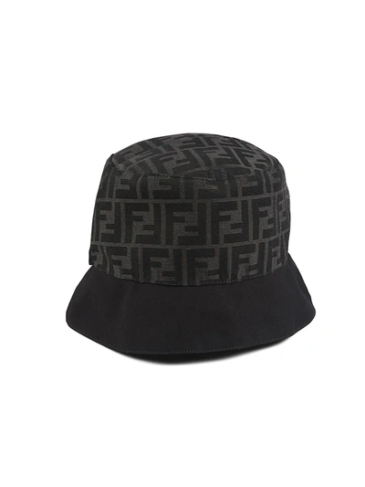 Shop Fendi Reversible Ff Bucket Hat In Black