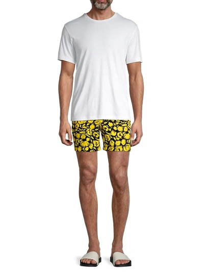 Shop Orlebar Brown Botanical Swim Trunks In Black