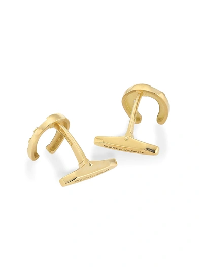 Shop Dolce & Gabbana 18k Yellow Gold Cufflinks