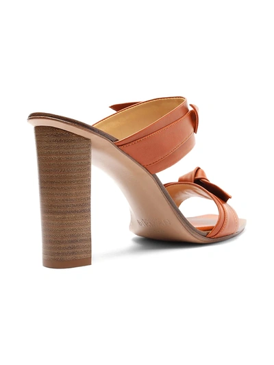 Shop Alexandre Birman Clarita Padded 90 Leather Mules In Brown