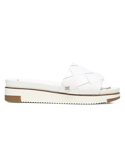 Shop Sam Edelman Women's Adaley Leather Sandals In Bright White