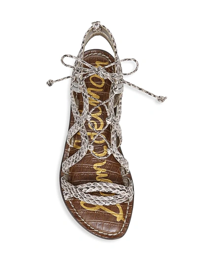 Shop Sam Edelman Gasha Strappy Sandals In Snake Print