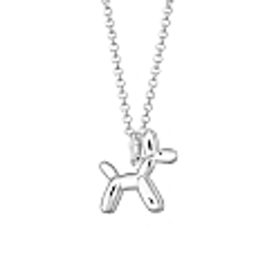 Scream Pretty Silver Balloon Dog Necklace In Dog