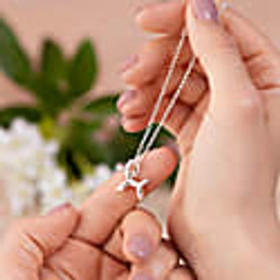 Scream Pretty Silver Balloon Dog Necklace In Dog