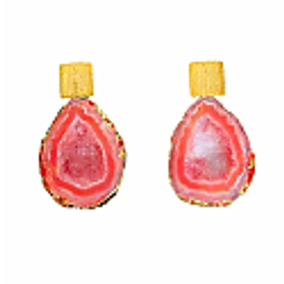 Magpie Rose Rocks In The Sky Orange Earrings In Orange