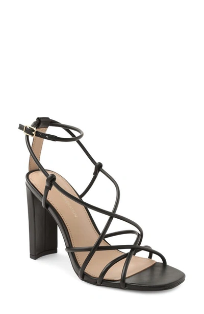 Bcbgeneration Wanni Ankle Strap Sandal In Black Leather