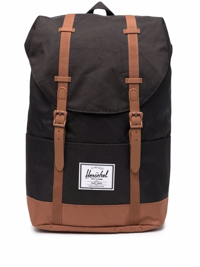 Shop Herschel Supply Co Retreat Buckle-fastening Backpack In Schwarz