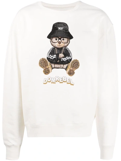Shop Domrebel Ny Bear Sweatshirt In Weiss