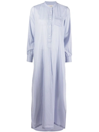 Shop Nili Lotan Sandra Cotton Shirt Dress In Blau