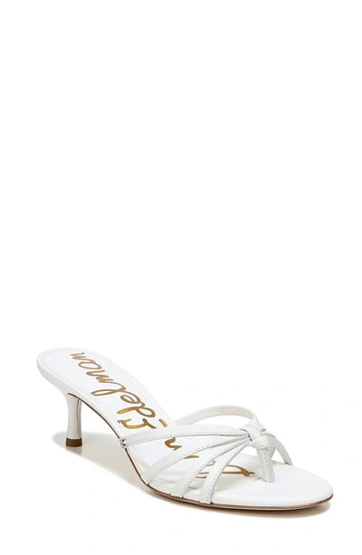 Shop Sam Edelman Jedda Sandal In Bright White Leather
