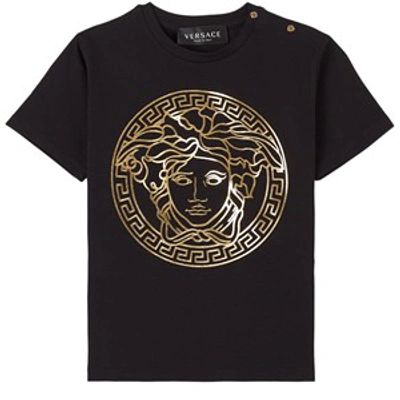 Shop Versace Black Medusa T-shirt