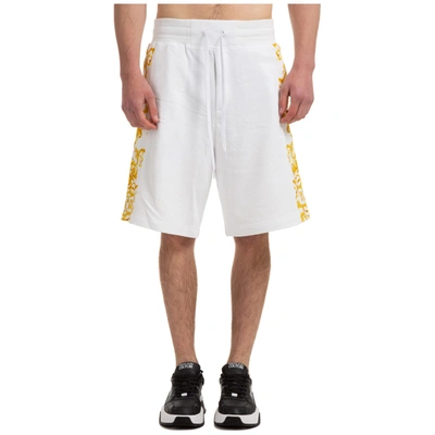 Shop Versace Jeans Couture Baroque Shorts In Bianco