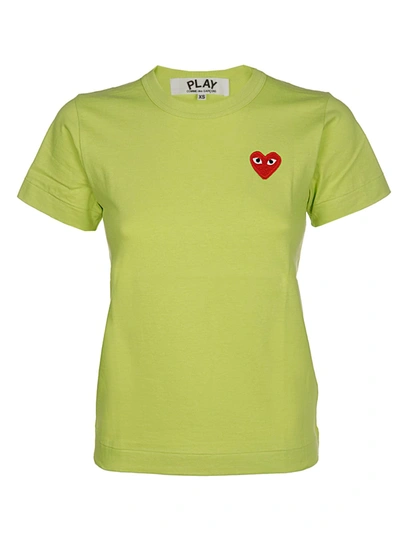 Shop Comme Des Garçons Play Play Tshirt In Green Red