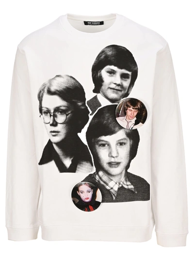 Shop Raf Simons Portrait Collage Sweatshirt In White