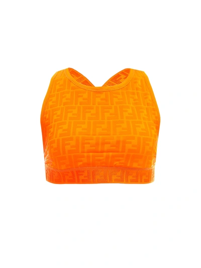 Shop Fendi Top In Orange
