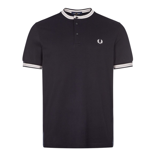 Fred Perry Henley Polo Shirt In Navy | ModeSens