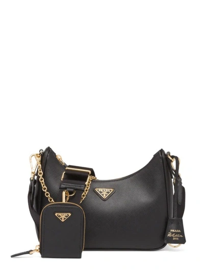 Shop Prada Re-edition 2005 Black Saffiano Leather Bag In Nero