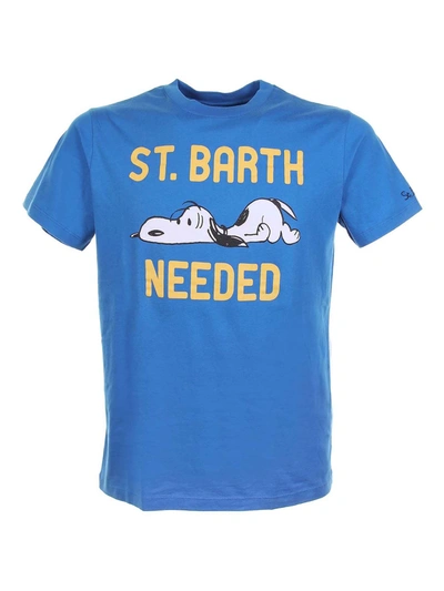 Shop Mc2 Saint Barth Snoopy T-shirt In Blue
