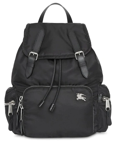 Shop Burberry Ladies Medium Leather Backpack In Black