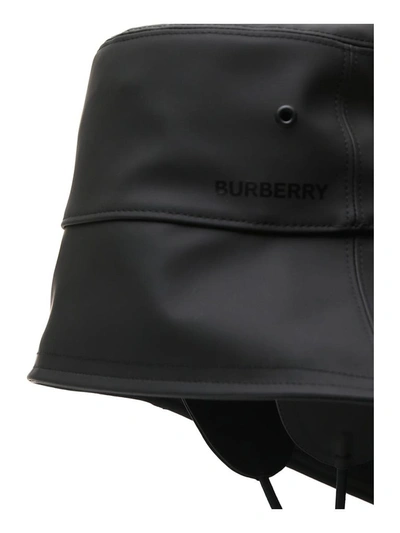 Shop Burberry Drawstring Fisherman Hat In Black