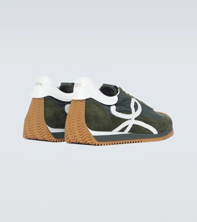 Loewe Flow Runner Leather-trimmed Suede And Nylon Sneakers In 