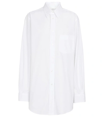 Shop Maison Margiela Cotton Poplin Shirt In White