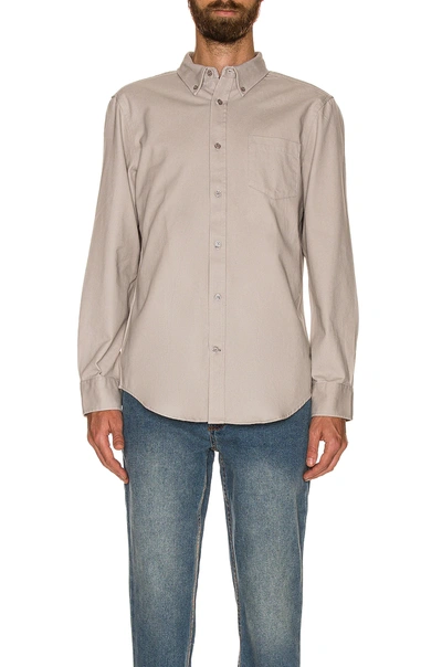 Shop Five Four Meyer Cotton Twill Overshirt In Stone