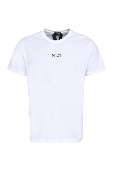 Shop N°21 Logo Cotton T-shirt In White