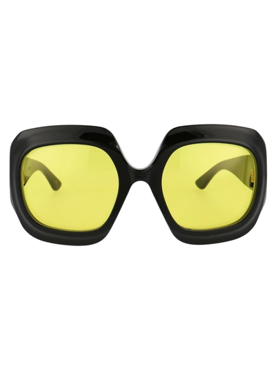 Shop Gucci Gg0988s Sunglasses In 003 Black Black Yellow