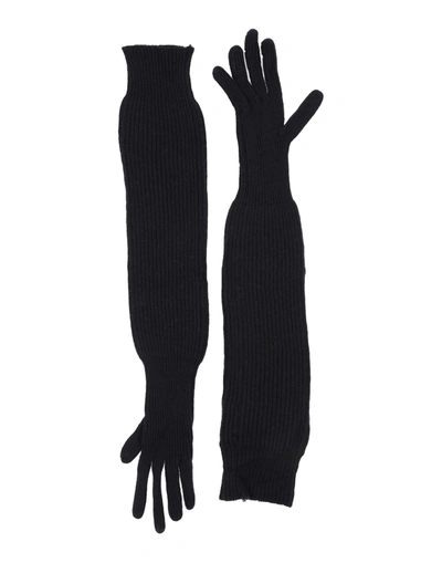 Shop Prada Gloves In Dark Blue
