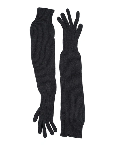 Shop Prada Gloves In Steel Grey