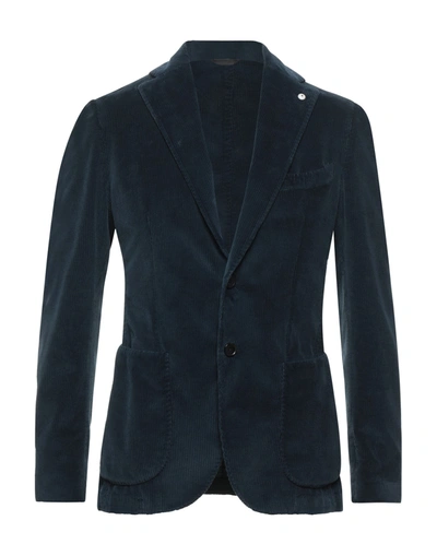 Shop Lbm 1911 Suit Jackets In Dark Blue