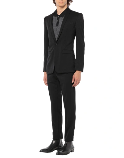 Shop Dolce & Gabbana Man Suit Black Size 42 Virgin Wool, Elastane