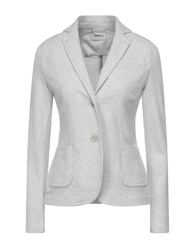 Shop Jan Mayen Woman Blazer Light Grey Size 4 Viscose, Polyester, Elastane