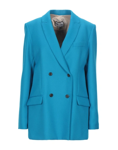 Shop Paul & Joe Suit Jackets In Turquoise