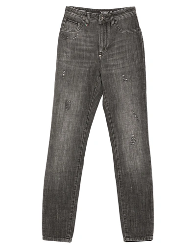 Shop Philipp Plein Woman Jeans Black Size 28 Cotton, Elastane