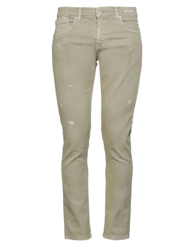 Shop Uniform Man Jeans Khaki Size 29 Cotton, Elastomultiester In Beige