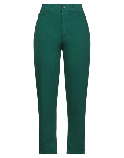 Shop Ottod'ame Woman Jeans Green Size 25 Cotton, Elastane