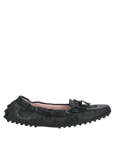 Shop Tod's Happy Moments By Alber Elbaz Woman Loafers Black Size 8 Soft Leather