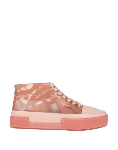 Shop Melissa Woman Sneakers Blush Size 6 Pvc - Polyvinyl Chloride In Pink