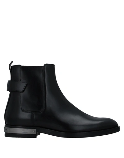 Shop Balmain Man Ankle Boots Black Size 12 Bull Skin, Polyester, Rubber, Polyamide