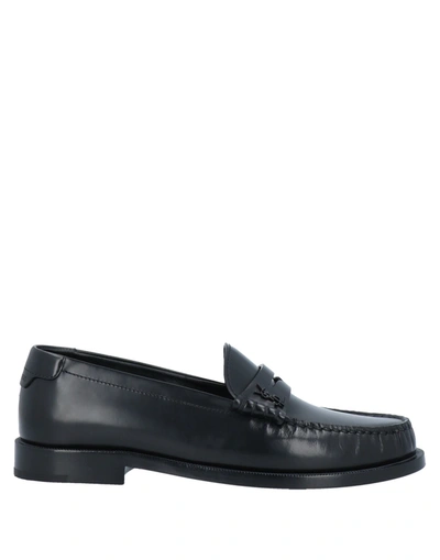 Shop Saint Laurent Loafers In Black