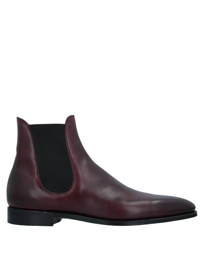 Shop Burberry Ankle Boots In Cocoa