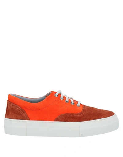 Shop Diemme Woman Sneakers Rust Size 5 Soft Leather In Red